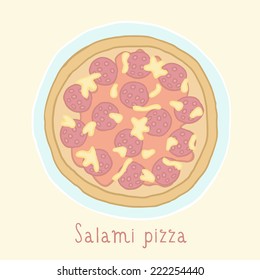 Salami pizza