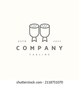 Salami premium icon sign symbol. Hipster vintage logo design vector illustration