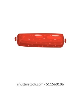 Salami Sausage Colorful Illustration