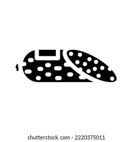 salami sausage meat glyph icon vector. salami sausage meat sign. isolated symbol illustration