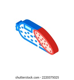 salami sausage meat isometric icon vector. salami sausage meat sign. isolated symbol illustration