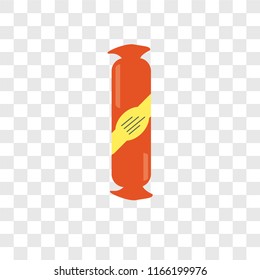 Salami vector icon isolated on transparent background, Salami logo concept