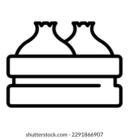 Salapao baozi icon outline vector. Taiwan food. Asian steam