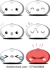 Salapao (steamed bun) with multiple feeling and emotions