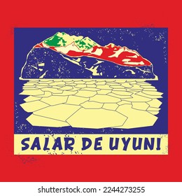 Ilustración de la marca Salar De Uyuni con diseño clásico vintage