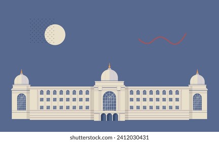 Salar Jung Museum - Hyderabad, Telangana - Stock Illustration as EPS 10 File