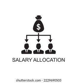 salary allocation icon , business icon