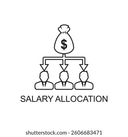 salary allocation icon , business icon