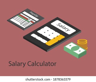 Salary Calculator To Calculate Salary For Employees Vector