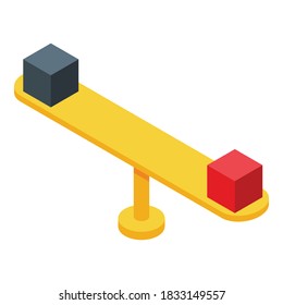 Salary comparison icon. Isometric of salary comparison vector icon for web design isolated on white background