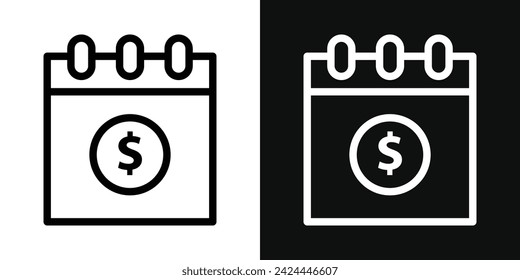 Salary Day Icon Set. Vector Illustration