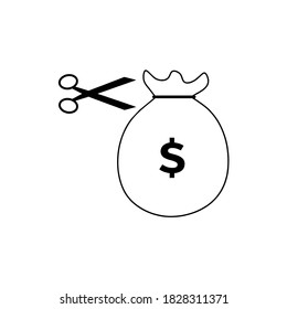 salary deduction icon vector illustration logo template