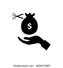 salary deduction icon vector illustration logo template