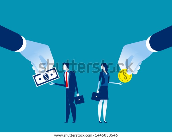 Salary Different Employee Concept Business Vecto Stock Vector (Royalty