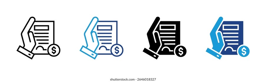 Salary Document Icon Element For Design