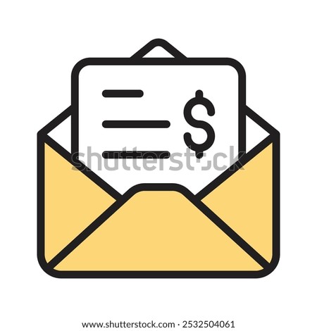 Salary envelope icon represents getting paid or earnings.