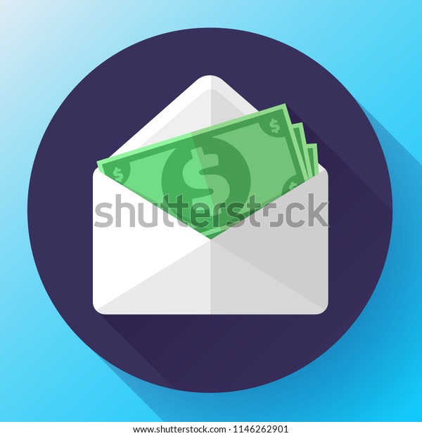 Salary Envelope Salary Increase Money Payroll Stock Vector (Royalty