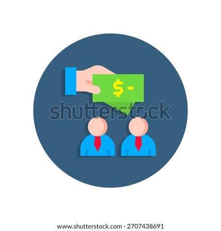 Salary Icon Flat Vector Illustration