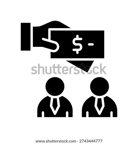 Salary Icon Glyph Vector Illustration
