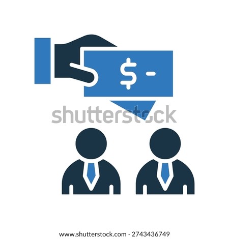Salary Icon Mixed Vector Illustration