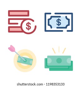 salary icon set. vector set about money and dollar icons set.