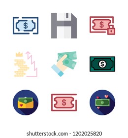 salary icon set. vector set about money and save icons set.