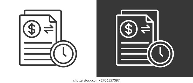 Conjunto De Iconos De Salario Colección De Vector Aislada En Blanco Y Negro