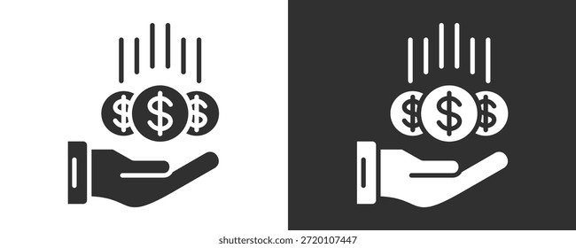 Conjunto De Iconos De Salario Colección De Vector Aislada En Blanco Y Negro