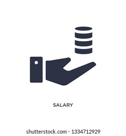 salary icon. Simple element illustration from human resources concept. salary editable symbol design on white background. Can be use for web and mobile.