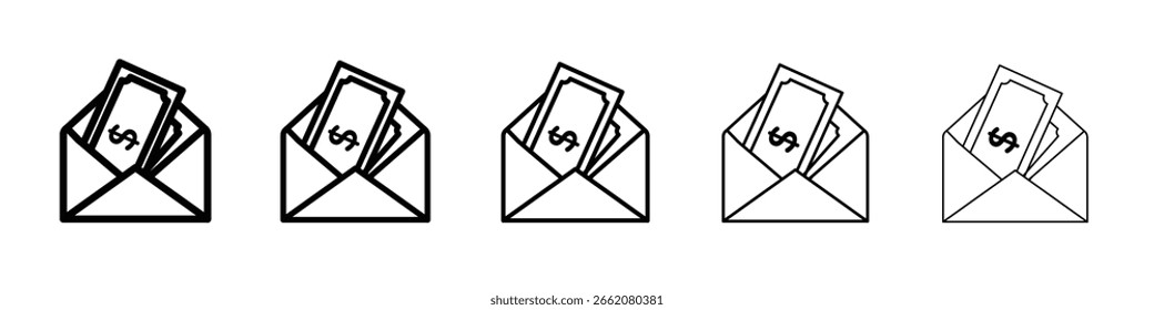 Ícone de salário Conceito de símbolo para web design.ícone de vetor de linha simples. ilustração de logotipo.
