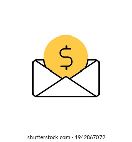 salary icon vector illustration. modern icon design. isolated on white background