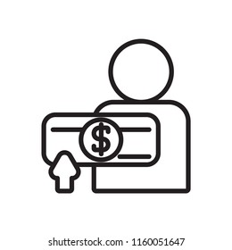 Salary icon vector isolated on white background, Salary transparent sign
