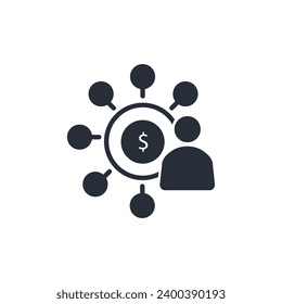 icono de salario. vector.Curso editable.Signo de estilo lineal para uso de diseño web,logotipo.Ilustración de símbolo.