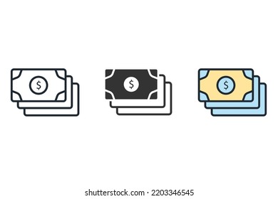 salary icons  symbol vector elements for infographic web