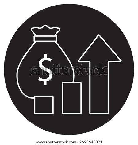 Salary Increase Icon, Achieving Growth through Salary Increase, Recognizing Performance with Better Pay, Motivating Success through Compensation, Building Careers with Financial Rewards, vector