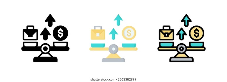 Elemento de icono de aumento de salario para diseño