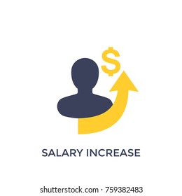 salary increase icon on white