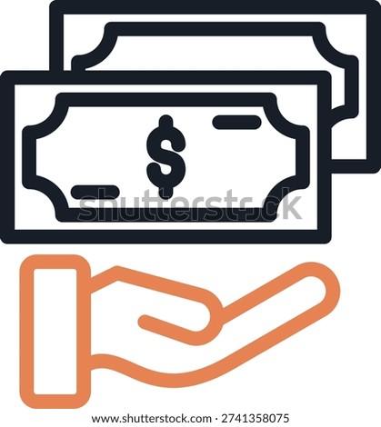 Salary Line Due Icon Design