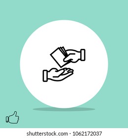 salary line icon vector