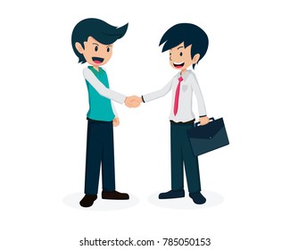 Salary Man 01 Collaboration With Partner
Salary Man is Shaking hands with partner
good partner good business.