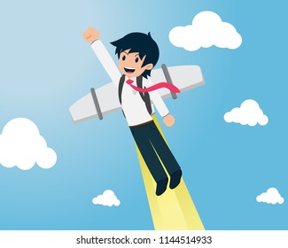 Salary Man 01 are Flying fast with Jet pack
If you have a good business plan. You will be able to go faster than anyone else.