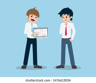 Salary Man 01 Listens to Presentation of Colleagues But has Different Opinions.