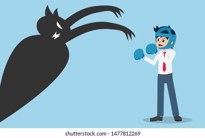 Salary Man is Get ready to fight with Fear Demon
issue barrier debt problem everything