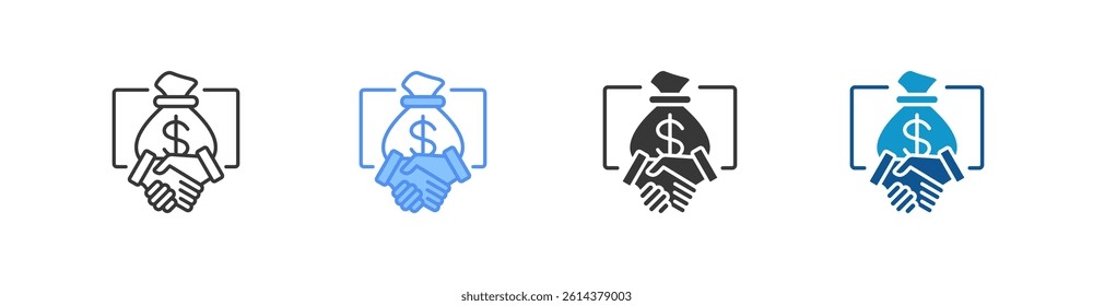Salary Multi Style Icon Sheet