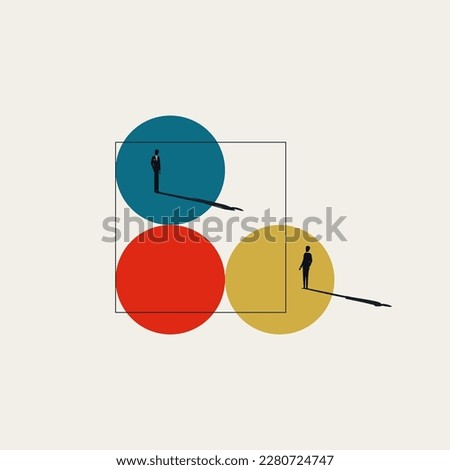 Salary negotiation or hiring process vector concept. Symbol of pay raise, challenge, recruitment. Minimal design eps10 illustration.