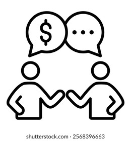 Salary Negotiation Icon Element For Design