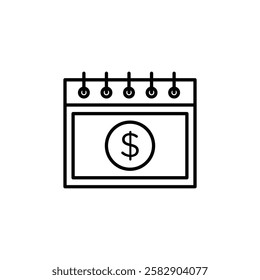 salary payday icon Flat fill set collection