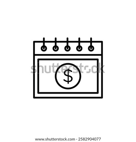 salary payday icon Flat fill set collection