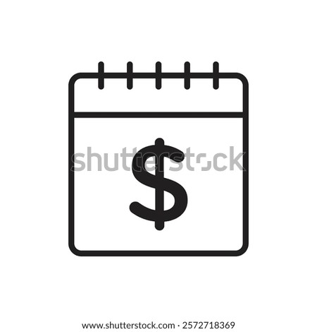 salary payday icon Simple thin outline