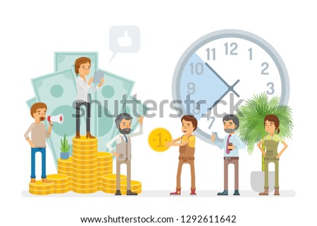 Salary payday vector concept in flat style